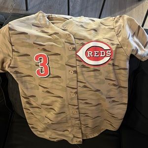 Cincinnati Reds Ken Griffey Jr army jersey